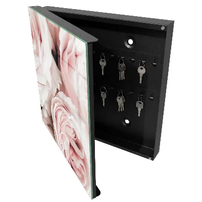 Pastel roses Key box for wall