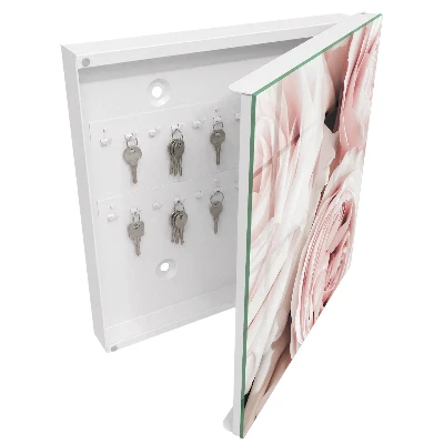 Pastel roses Key box for wall