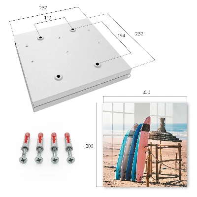 Beach surfboards Wall mounted key box