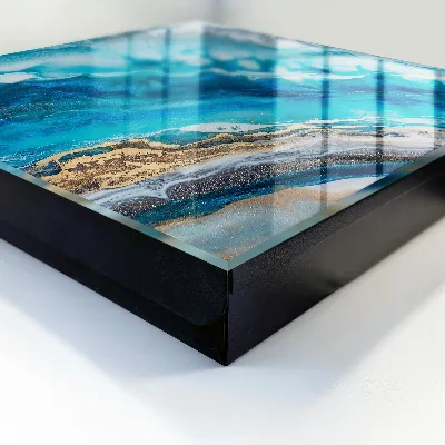 Turquoise patterns Key box for wall