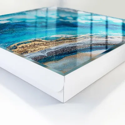 Turquoise patterns Key box for wall