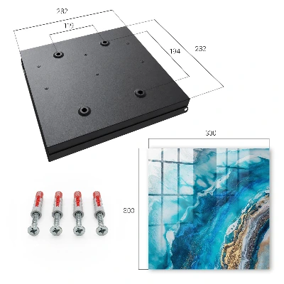 Turquoise patterns Key box for wall