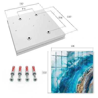 Turquoise patterns Key box for wall