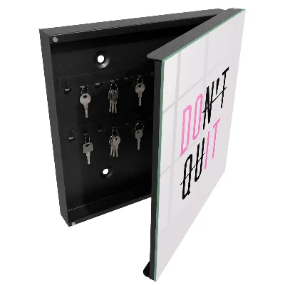 Motivational typography Wall mounted key box