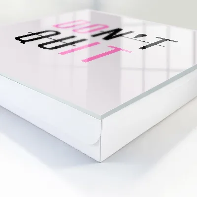 Motivational typography Wall mounted key box