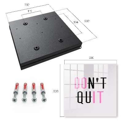Motivational typography Wall mounted key box