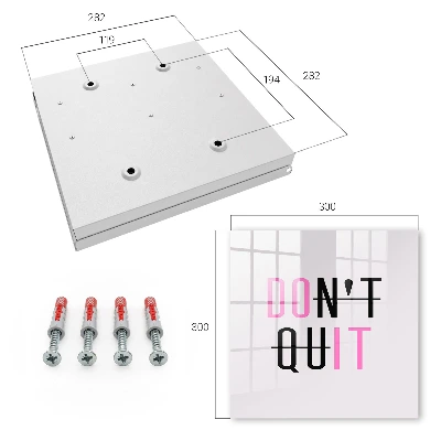 Motivational typography Wall mounted key box