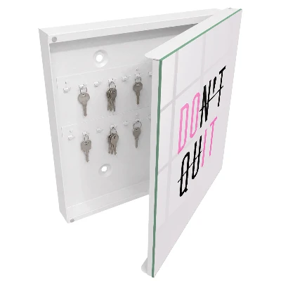 Motivational typography Wall mounted key box