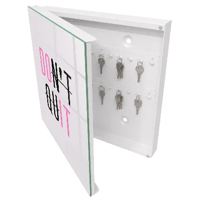 Motivational typography Wall mounted key box
