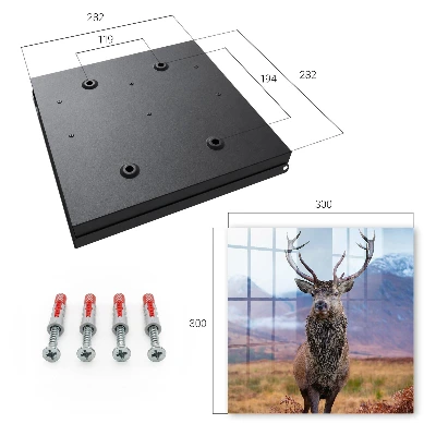 Deer in the mountains Key box for wall