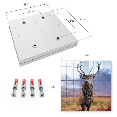 Deer in the mountains Key box for wall