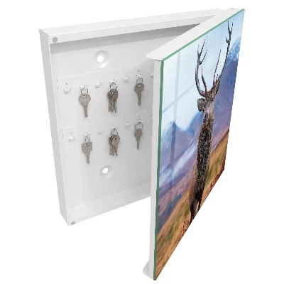 Deer in the mountains Key box for wall