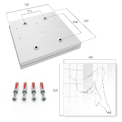 Woman line art Key cabinet