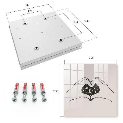 Heart cosmos Key box for wall