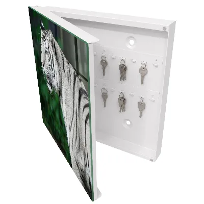 White tiger Key box for wall