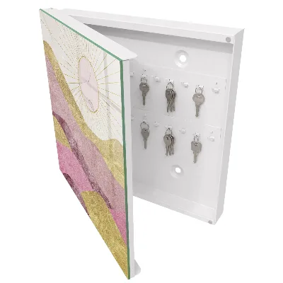 Waves sun rays Key box for wall