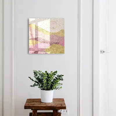 Waves sun rays Key box for wall