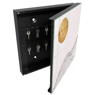 Waves and circle Key box for wall
