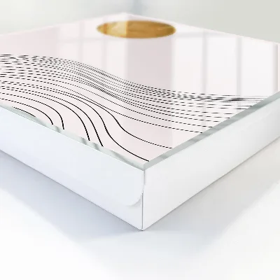 Waves and circle Key box for wall