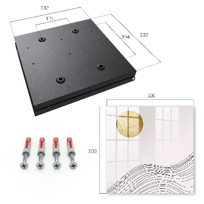 Waves and circle Key box for wall