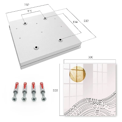Waves and circle Key box for wall