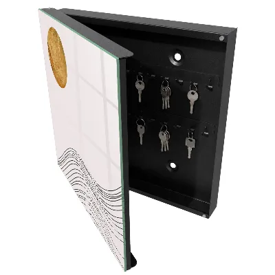 Waves and circle Key box for wall