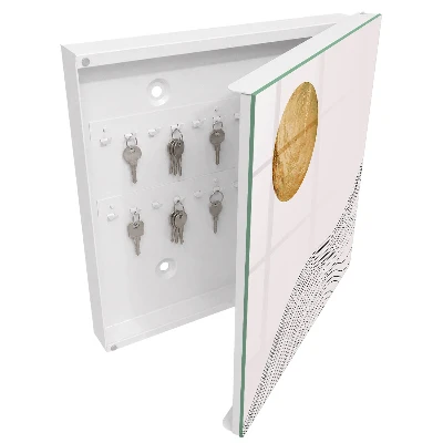 Waves and circle Key box for wall