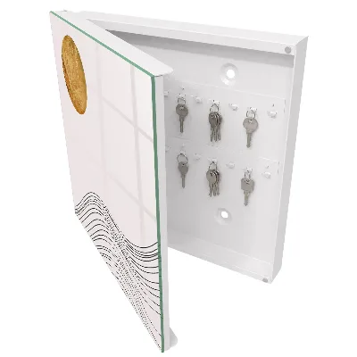 Waves and circle Key box for wall