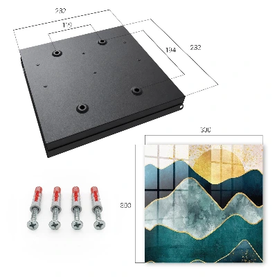 Mountain abstraction Key cabinet