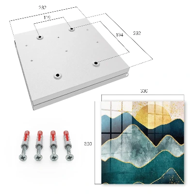 Mountain abstraction Key cabinet