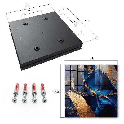 Night marble Key box for wall