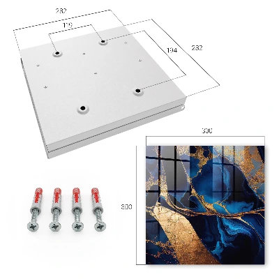 Night marble Key box for wall