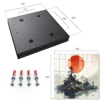 Mountain landscape Wall mounted key box