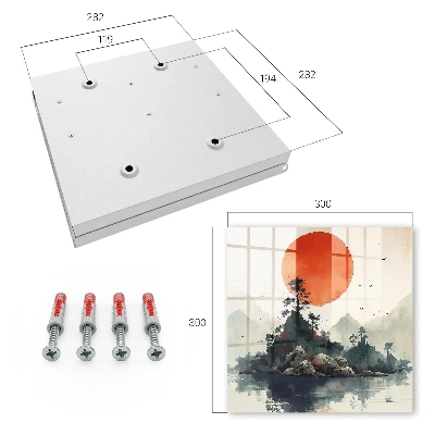 Mountain landscape Wall mounted key box