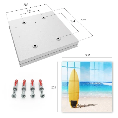 Surfing paradise Key box for wall