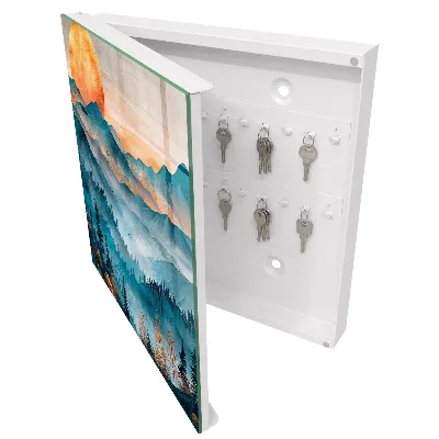 Mountain sunset Key box for wall