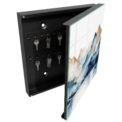 Watercolor mountains Key cabinet