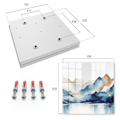 Watercolor mountains Key cabinet