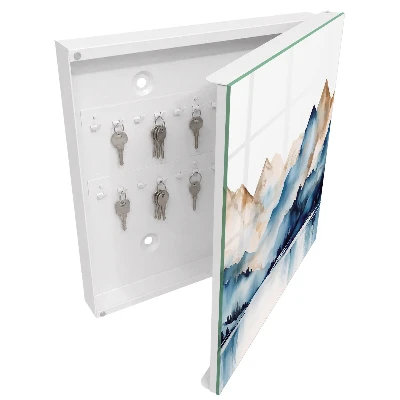 Watercolor mountains Key cabinet