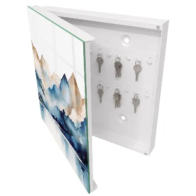 Watercolor mountains Key cabinet