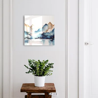 Watercolor mountains Key cabinet