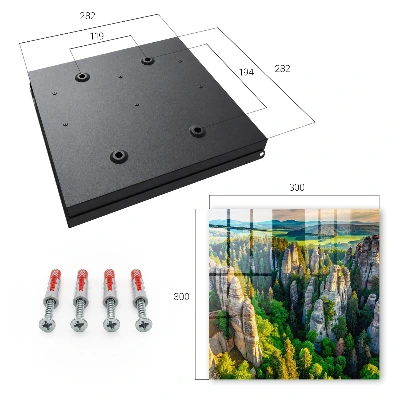 Rocks and forest Wall mounted key box