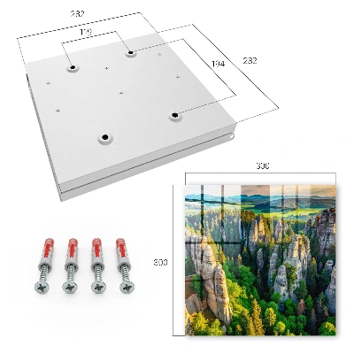 Rocks and forest Wall mounted key box