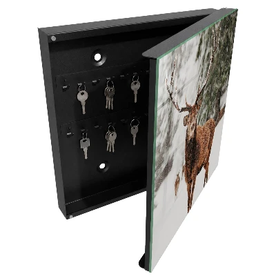 Winter deer Key cabinet