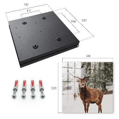 Winter deer Key cabinet