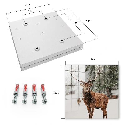 Winter deer Key cabinet