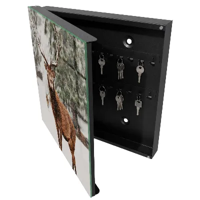 Winter deer Key cabinet