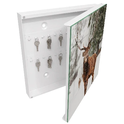 Winter deer Key cabinet