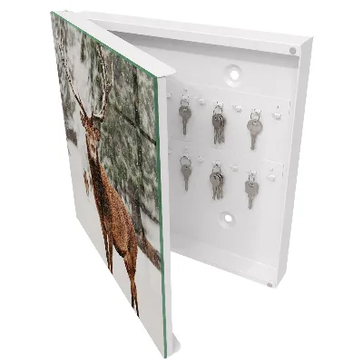 Winter deer Key cabinet