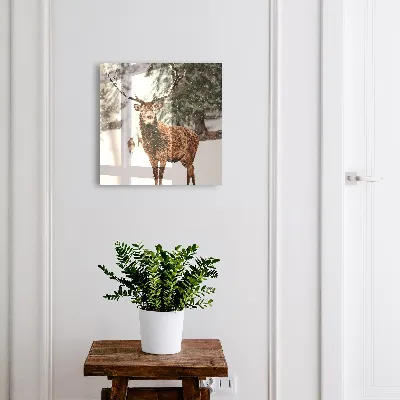 Winter deer Key cabinet